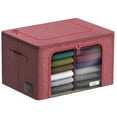 thumbnail image 1 of Sorbus Storage Bin with Dividers, Stackable & Foldable with Window & Handles for Linens & Clothes, 1 of 4