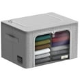 thumbnail image 1 of Sorbus Storage Bin with Dividers, Stackable & Foldable with Window & Handles for Linens & Clothes, 1 of 6
