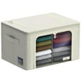 thumbnail image 1 of Sorbus Storage Bin with Dividers, Stackable & Foldable with Window & Handles for Linens & Clothes, 1 of 6