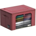 thumbnail image 1 of Sorbus Storage Bins with Metal Frame, Stackable & Foldable with Window & Handles for Bedding and Clothes, 1 of 5