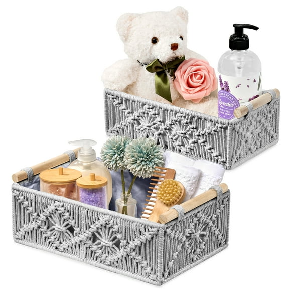 Sorbus Storage Wicker Baskets for Baby Room, Bedroom - Set OF 2