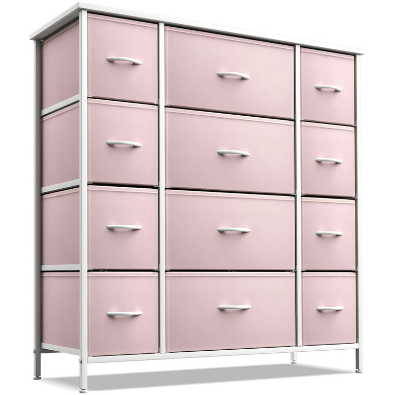 Sorbus 12 Drawer Dresser Chest ,Pink