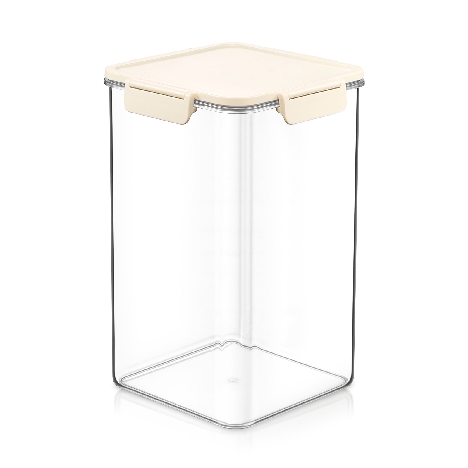 Sorbus Tall Square Airtight Food Storage Container, Clear Stackable ...