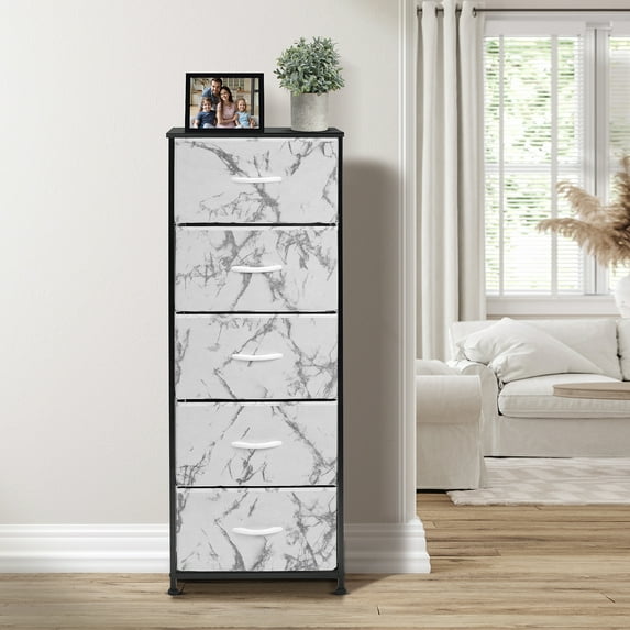 Sorbus Tall Storage Tower Closet Drawer Organizers, White