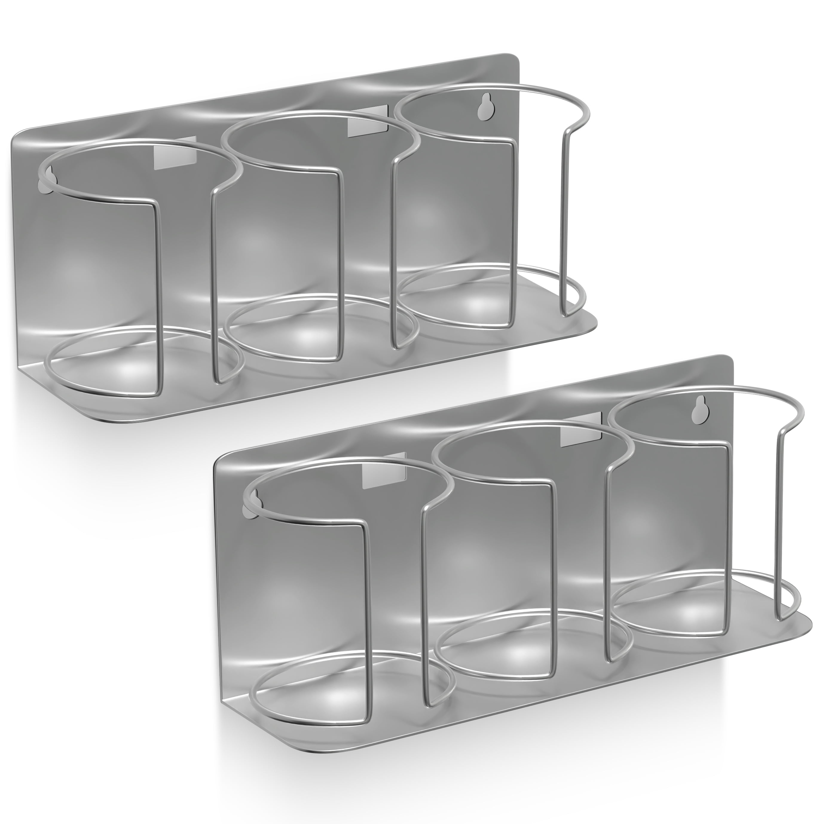 Sorbus Tumbler Organizer 3-Cup – Magnetic Wall Mount for 20-40oz Cups & Bottles (2 Pack)