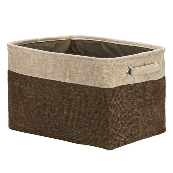 Sorbus Twill Fabric Storage Basket with Handles, 1 Pack, Brown