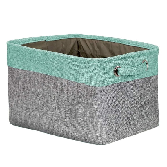 Sorbus Twill Fabric Storage Basket with Handles, 1 Pack, Teal