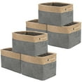 thumbnail image 1 of Sorbus Twill Storage Fabric Basket Organizer, Large, Collapsible, Set of 6, Gray, 1 of 6