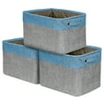 thumbnail image 1 of Sorbus Twill Storage Large Rectangular Fabric Collapsible Basket Organizer with Carry Handles, Multiple Colors, Set of 3, 1 of 8