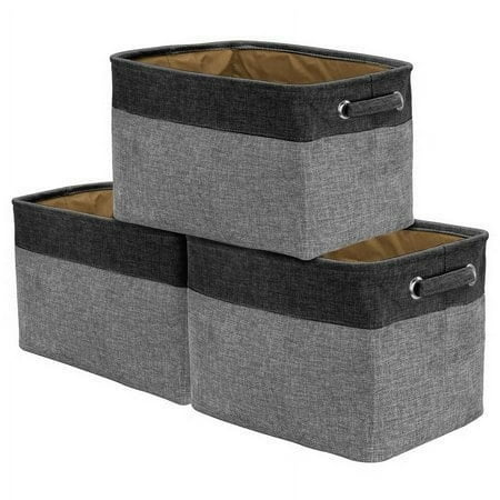Sorbus Twill Storage Large Rectangular Fabric Collapsible Basket Organizer with Carry Handles, Multiple Colors, Set of 3 price history and forecast - Sorbus BSKT3-BLKA