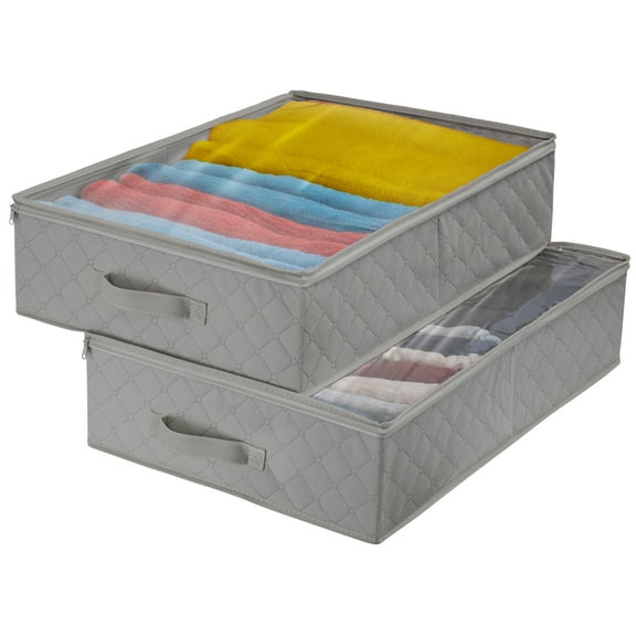 Sorbus Underbed Storage Organizer Set, Gray, 2 Pack