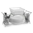 thumbnail image 1 of Sorbus Utensil Caddy – Stackable Flatware, Napkin & Plate Holder, Tabletop Organizer for Dining, Parties, Buffets & Entertaining, Silver, 1 of 7