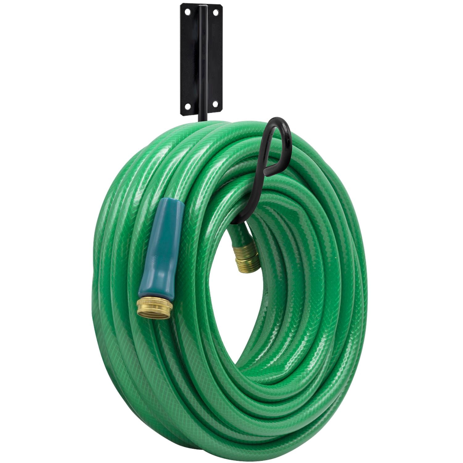 Sorbus Wall-Mounted Garden Hose Holder Hook, Black, Outdoor Storage for Garden and Yard