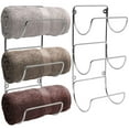 thumbnail image 1 of Sorbus Wall Mounted Metal Towel Rack Holder for Bathroom 2-Pack (Silver), 1 of 6