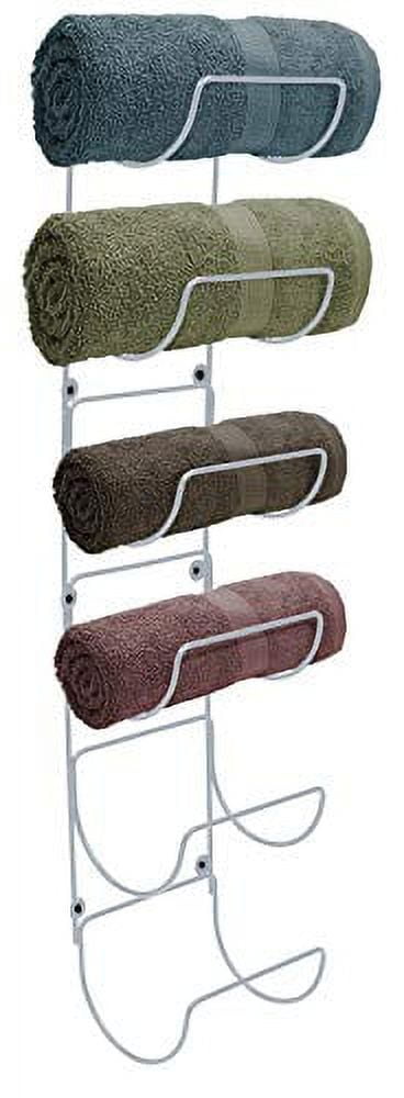 Sorbus Wall-Mounted Bath Towel Rack: Spa, Salon, Bathroom Storage ...
