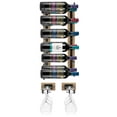thumbnail image 1 of Sorbus Wall Mounted Wine Rack + Glass Holder Set - Wire & Wood Wine Rack Wall Mounted for Bottles, Liquor, Champagne, Wine Glasses, Champagne Glasses for Home Bar, 1 of 7