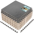thumbnail image 1 of Sorbus Waterproof Wood Grain Foam Floor Tiles, 30 Tiles, 120 Sq Ft, Interlocking, Carbon, 1 of 9