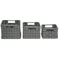 thumbnail image 1 of Sorbus Weave 3 Piece Basket Set - Gray Pattern, 1 of 3