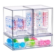 Sorbus Wide & Tall Stackable Acrylic Storage Drawers, Clear Baby Accessories Organizer, 3 Pack