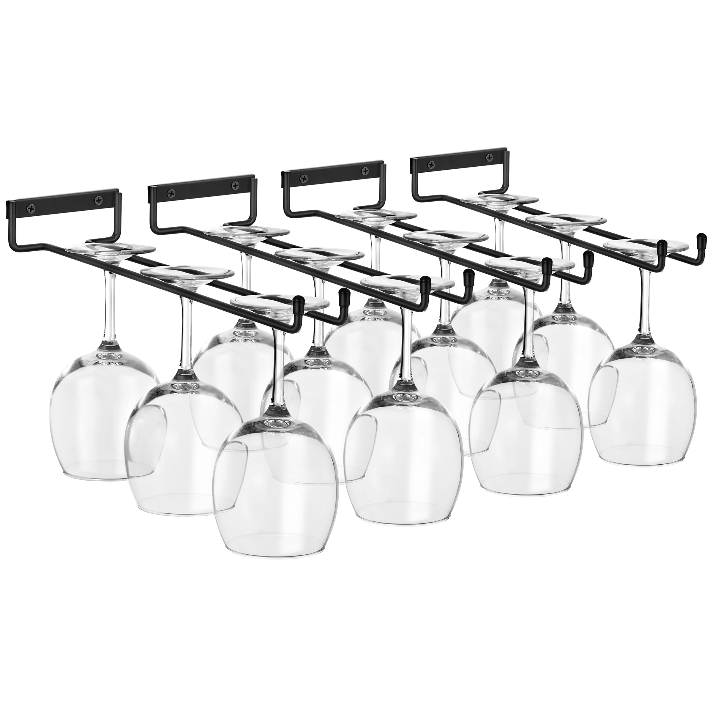 Sorbus Wine Glass Holder 12 Inch Rack Wall Mount Under Storage