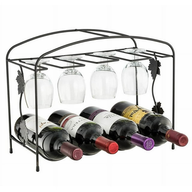 Sorbus Wine and Glass Tabletop Display Rack, Bronze Finish