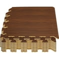thumbnail image 1 of Sorbus Wood Grain Floor Mat 3/8-Inch Thick Foam Interlocking Flooring Tiles with Borders - Each Tile Measures 1 Square Foot, 1 of 5