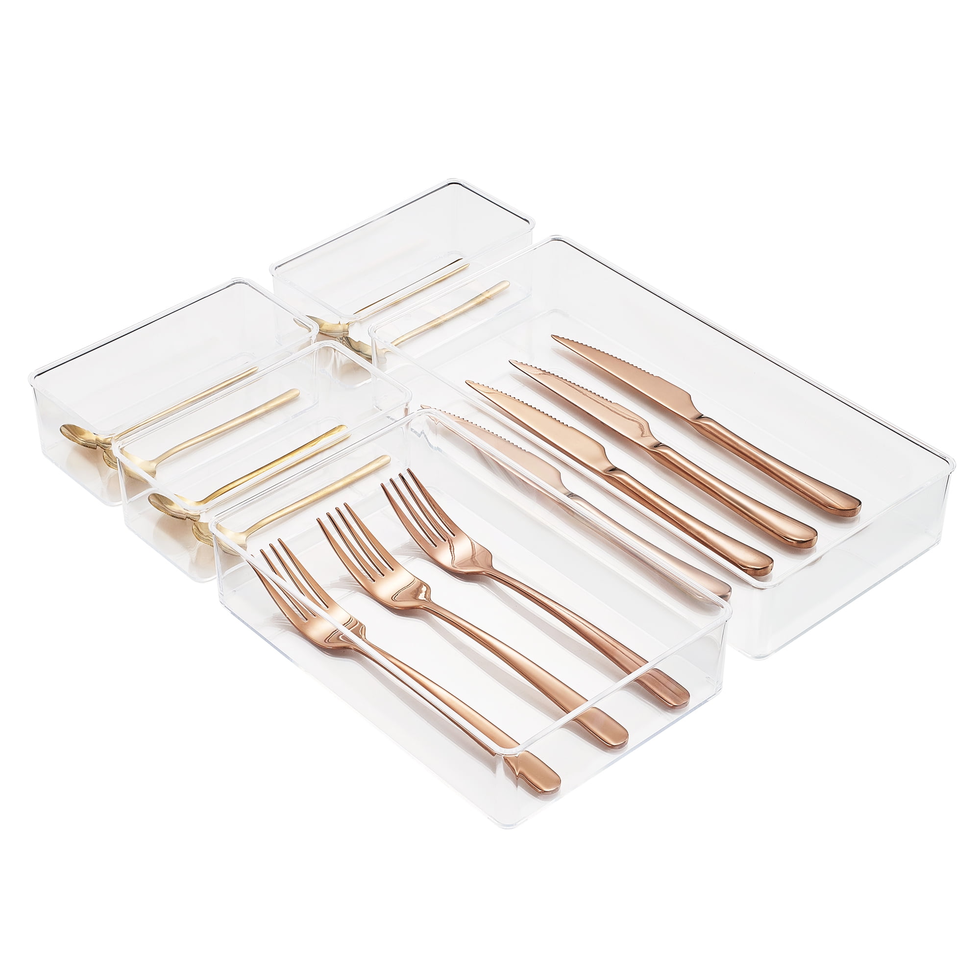 Sorbus organizer, Storage bin Drawer organizers for Kitchen, Kitchen Utensils, Bathroom, Office, Vanity, and more (5-Piece Set)