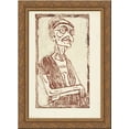 thumbnail image 1 of Sorceress (Hexe) 24x18 Gold Ornate Wood Framed Canvas Art by Christian Rohlfs, 1 of 2