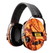 Sordin Supreme Pro-X LED Electronic Hearing Protector, Blaze, GEL Sealing, Black Leather Headband, IP67, AUX Input 75302-X-09-S-US