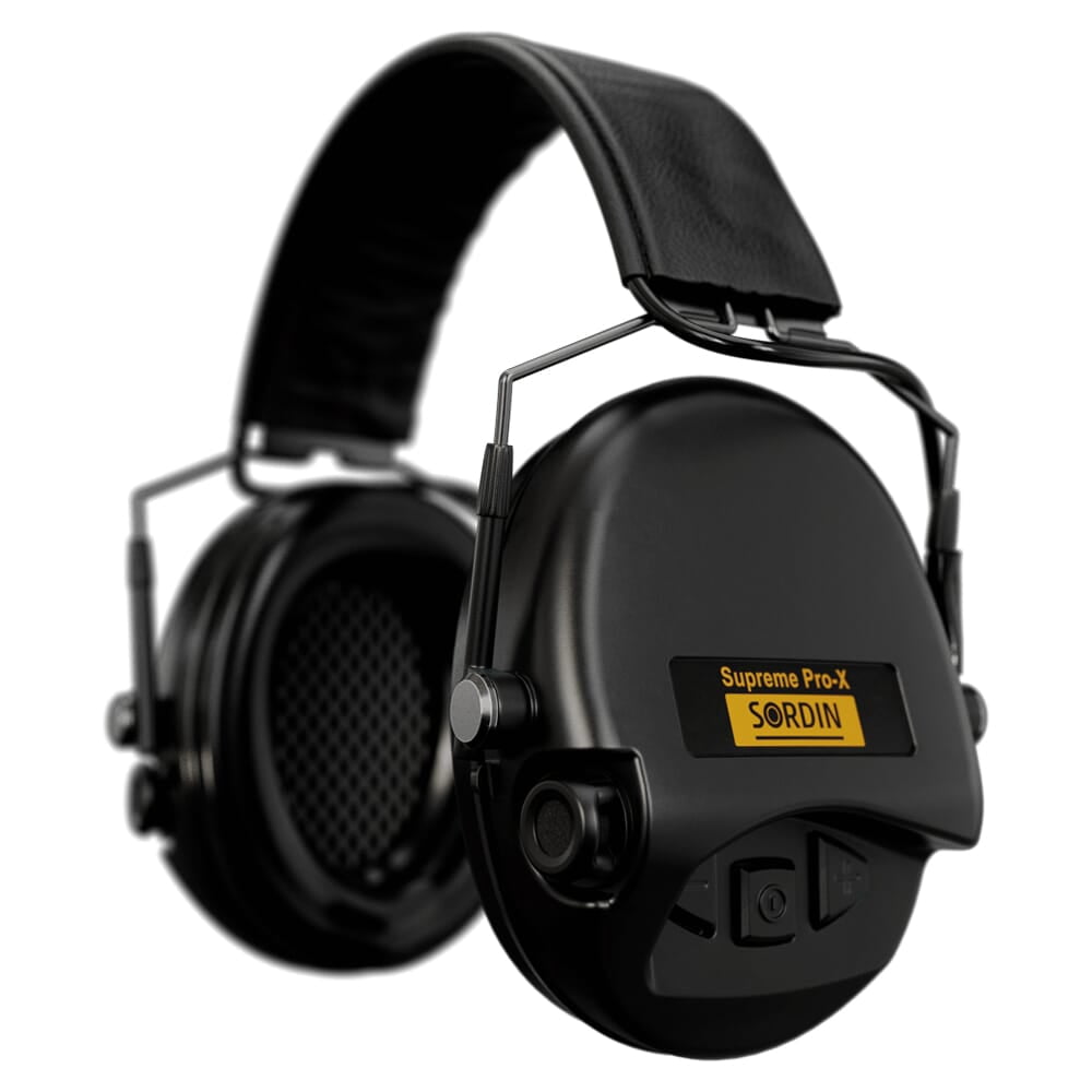 Sordin Supreme Pro-X LED Electronic Shooting Hearing Protection Headset Black