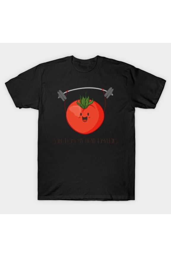 Sore From My Head Tomatoes Funny Weight Lifting Tomato Pun Art Unisex T-Shirt, up to size 3XL.