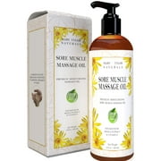 Sore Muscle Massage Oil w/ Arnica Extract (8 Fluid Oz) – Men, Women – Warming, Relaxing, Stress Relief, Massaging Sore Muscles, Joints, and Much More By Mary Tylor Naturals
