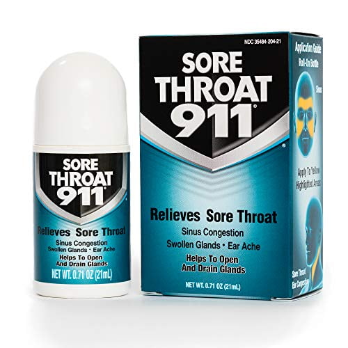 Sore Throat 911 Relieves Sore Throat Sinus Congestion Swollen Glands