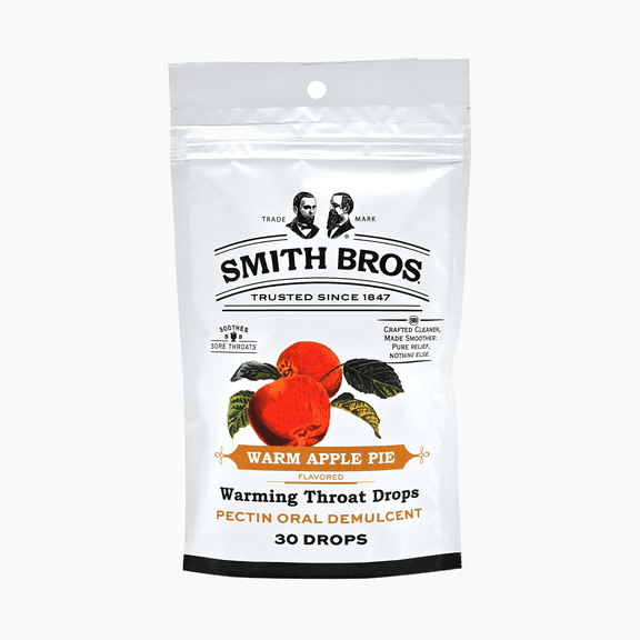 Sore Throat Lozenges with Pectin by Smith Brothers (Warming Apple Pie, 90 Count): Vintage Candy Throat Drops - The Original American Cough Drop