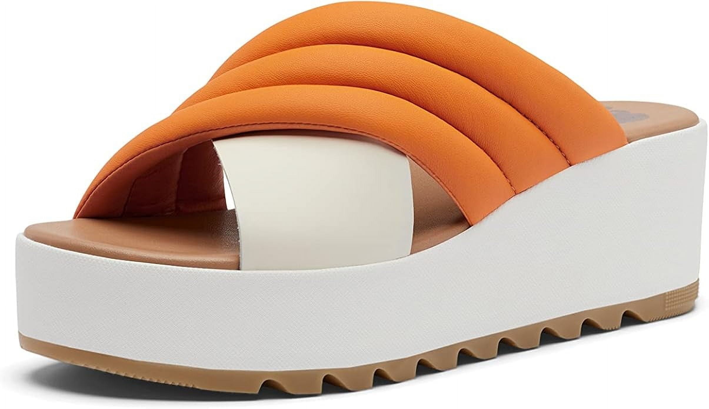 Sorel Olive Green Puff Slip-On Slippers with Orange Pull Tabs SOREL Go - Coffee Run Slipper - Women main image 2
