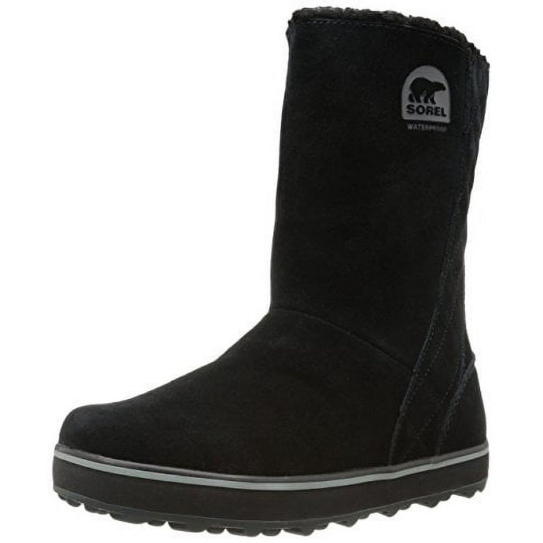 Sorel Women s Glacy Snow Boot Black 9 M US Walmart