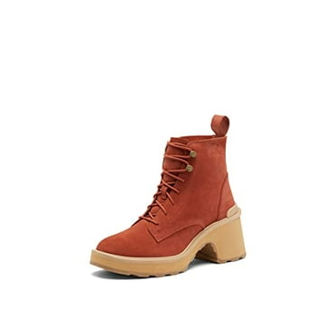 Sorel Women's Hi-Line Heeled Lace Boot, Warp Red/Tawny Buff, 12