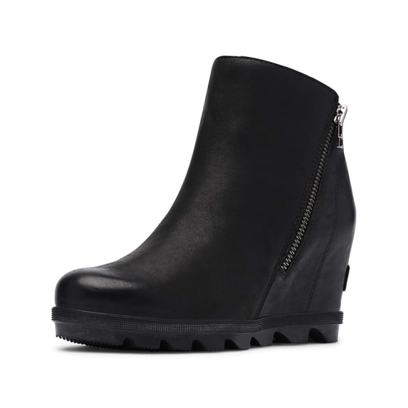 Sorel Women's Joan of Arctic Wedge III Zip Boot - Black, Sea Salt - Size 12