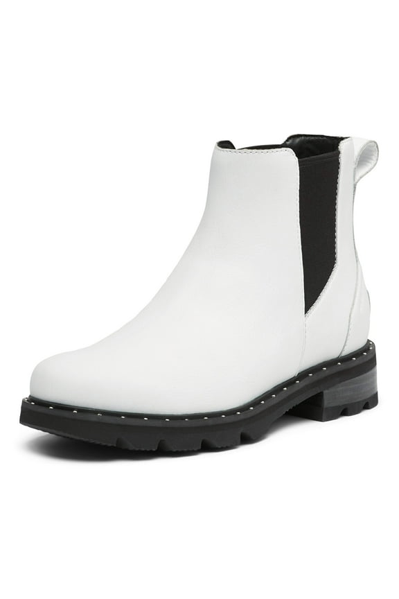 Women's Lennox Chelsea Rain Boot — Waterproof Leather Boots, 11, White