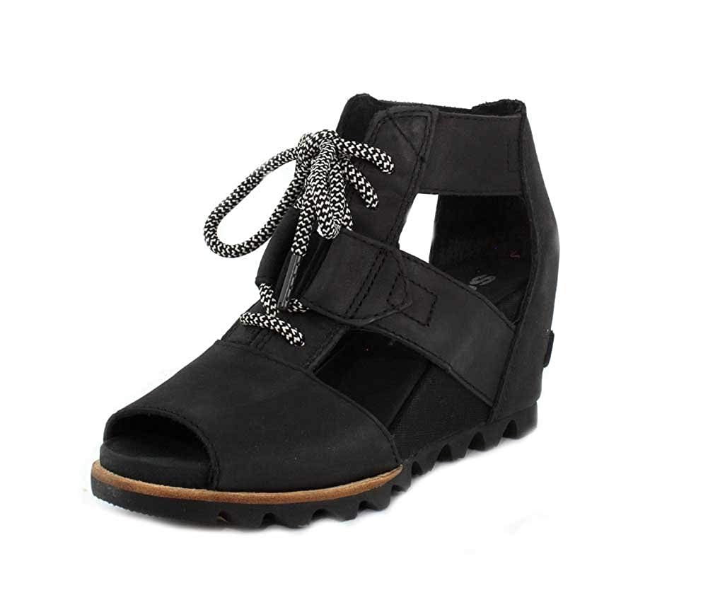 Sorel joanie lace wedge sandal black on sale