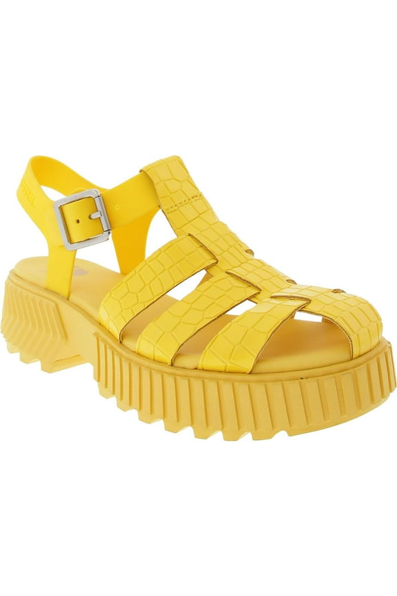 Womens Ona Snake Print Leather Fisherman Sandals