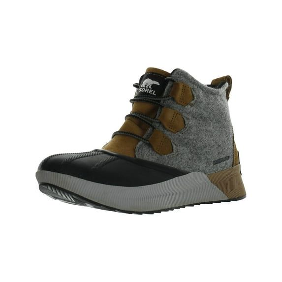 Sorel Womens Out N About Leather Lace Up Rain Boots