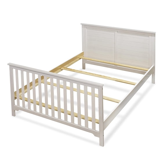Sorelle 221 Wooden Full Size Conversion Bed Rail in Weathered White