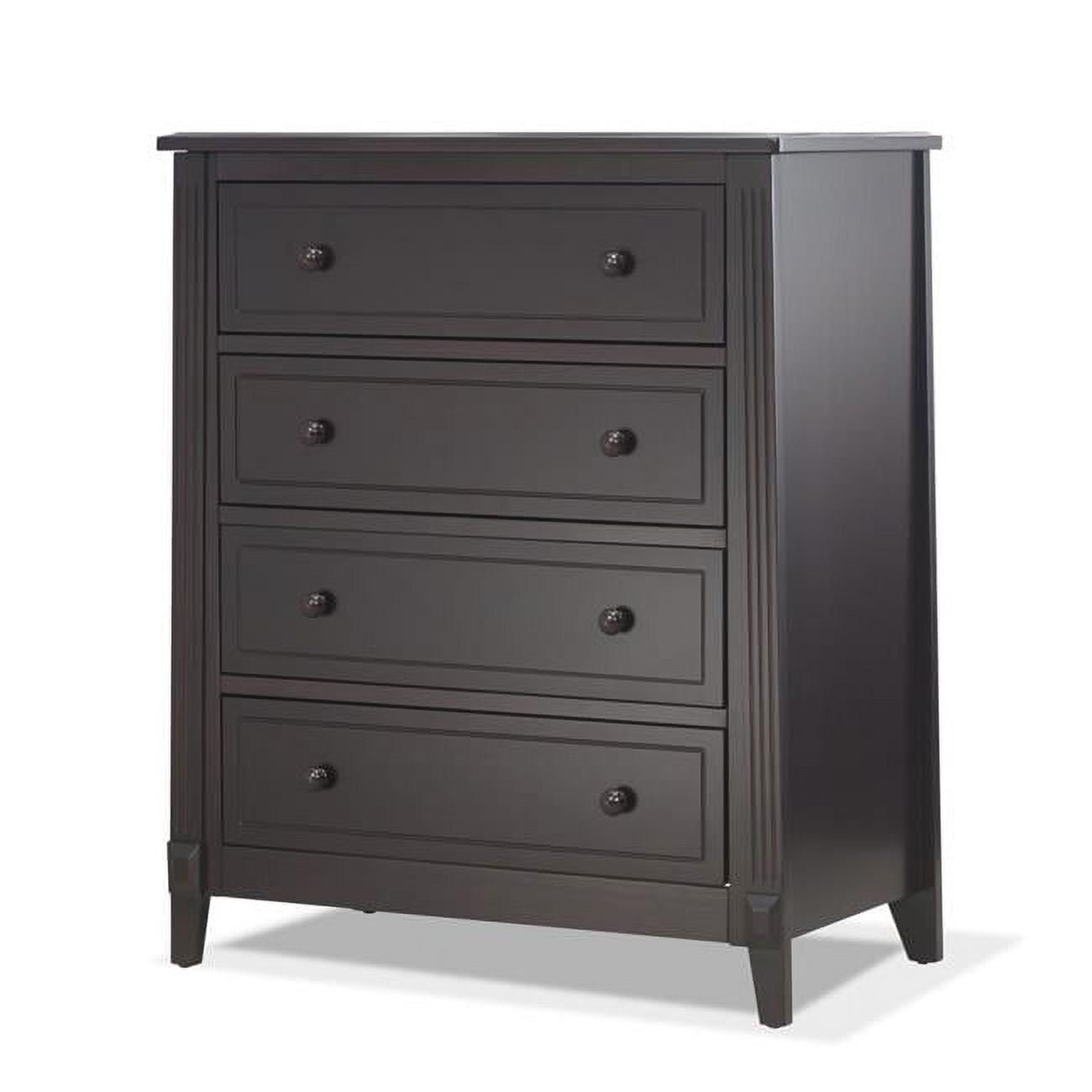 Espresso Double Ball Bearing Nursery Dresser with Dovetail Drawer