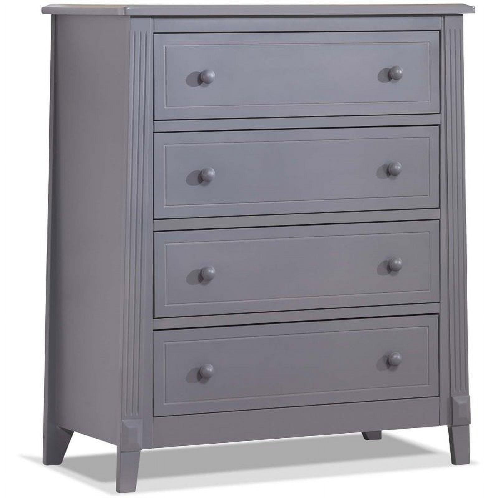 Classic Gray Double Nursery Dresser with Spacious Drawers