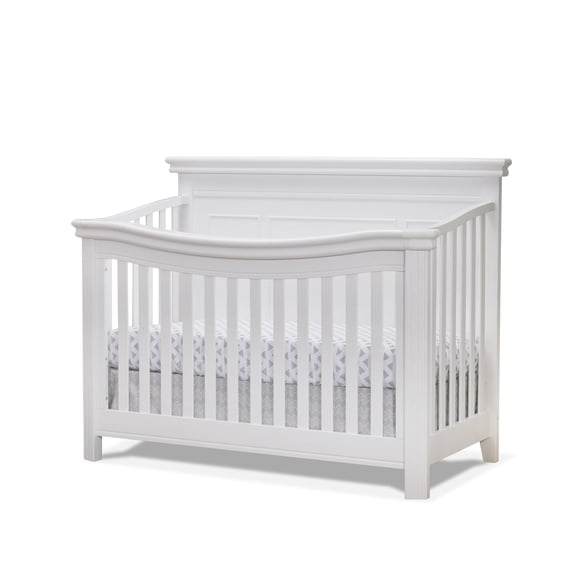 Sorelle Finley Lux Flat Top Wooden Convertible Crib in White