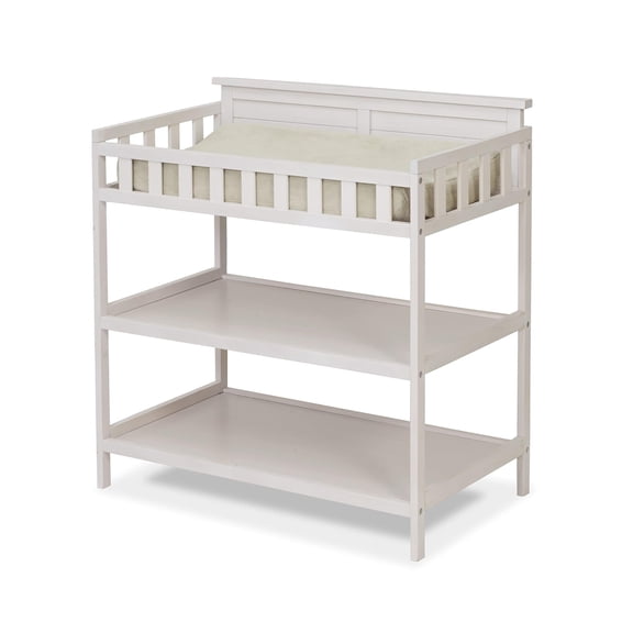 Sorelle Furniture 60-WW Farmhouse Dressing 2 Drawers Diaper Changing Table, Weathered White