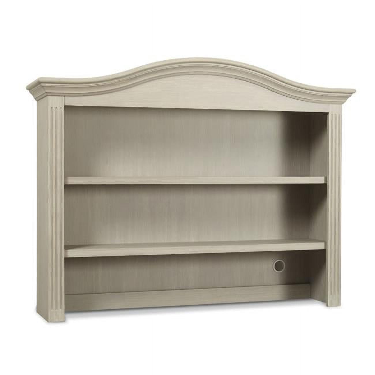 Heritage Fog Poplar Wood China Cabinet with Adjustable Shelves