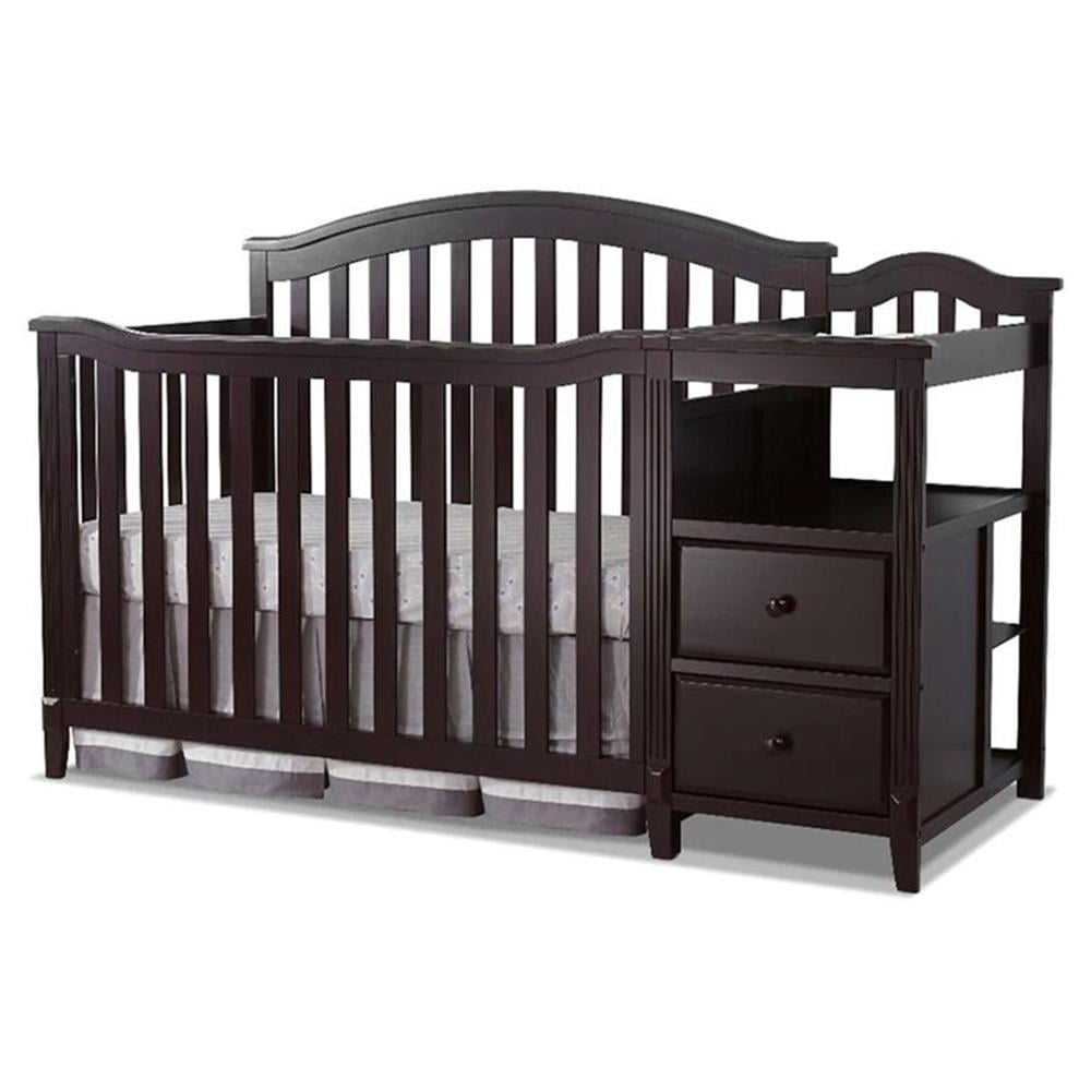 Sorelle Furniture Berkley 4 in 1 Convertible Crib and Changer Espresso