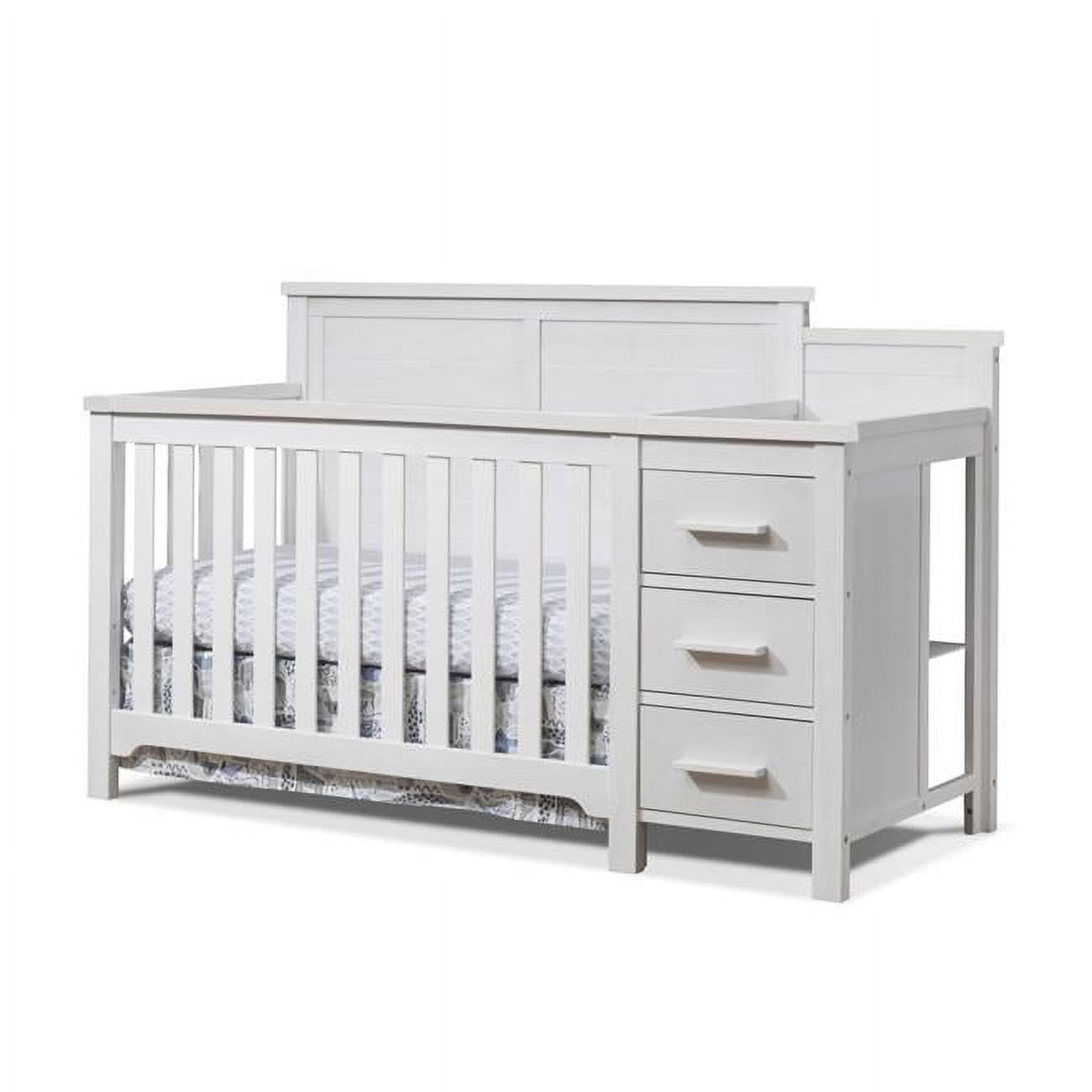 Sorelle Furniture  Farmhouse Crib & Changer, Weathered White